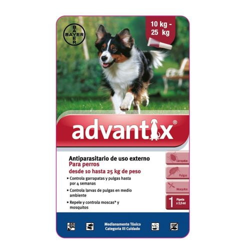 ADVANTIX PERROS 10KG A 25KG 1 PIPETA