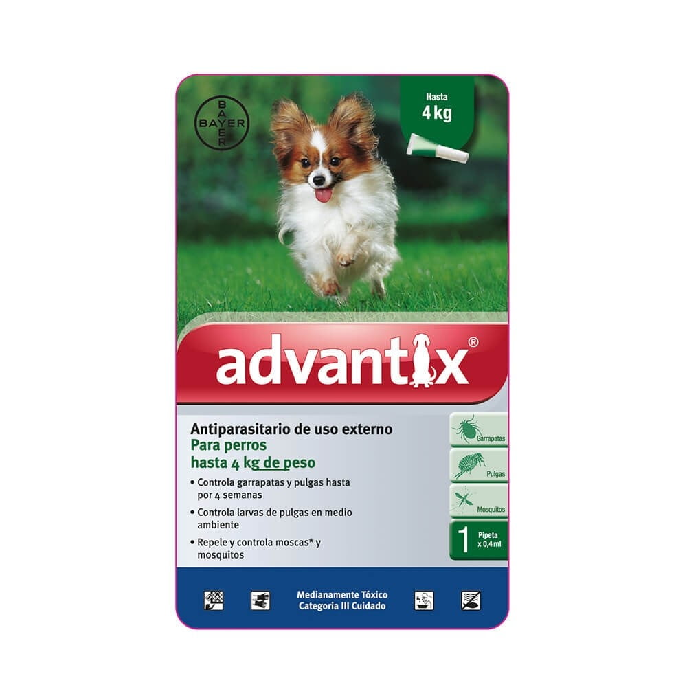 ADVANTIX PERROS HASTA 4 KG 1 PIPETA