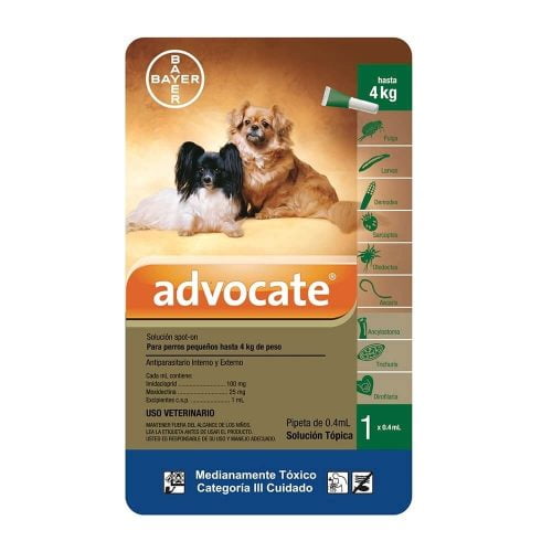 ADVOCATE PERROS HASTA 4KG PIPETA