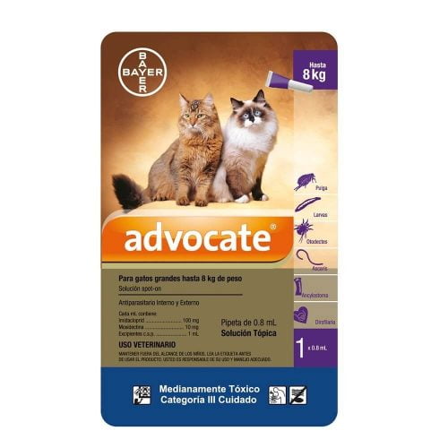 ADVOCATE GATOS HASTA 8KG PIPETA
