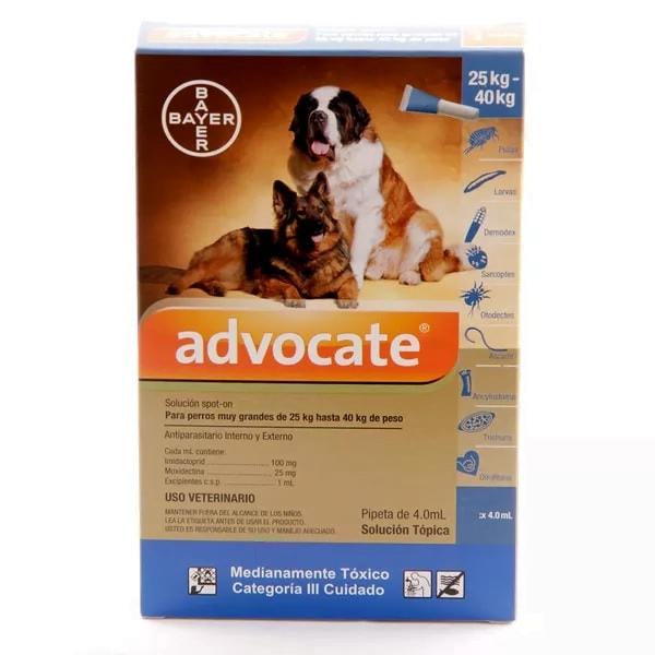 ADVOCATE PERROS DE 25KG A 40KG PIPETA