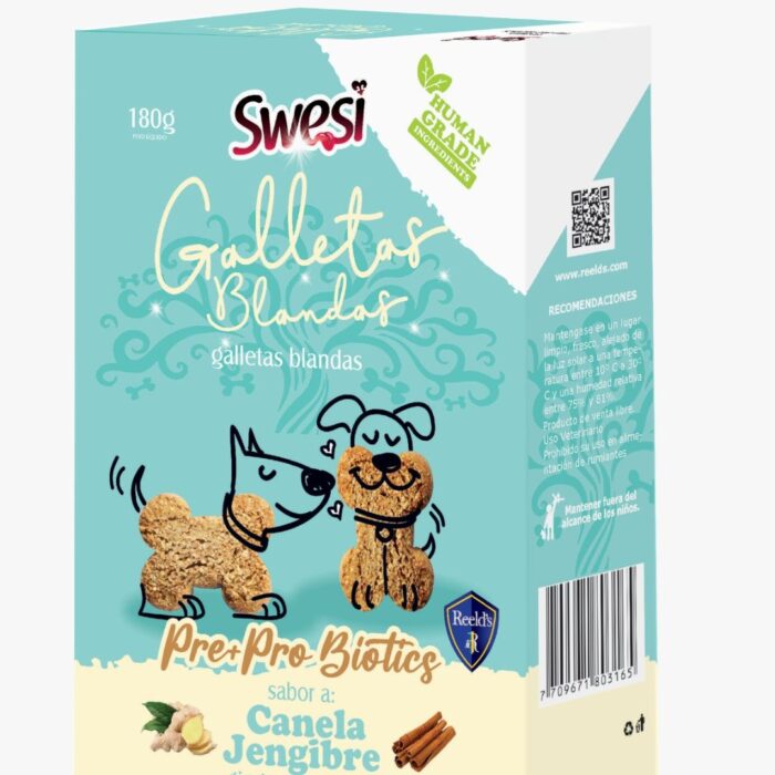 SWESI GALLETAS PRE+PRO PERROS CANELA JENGIBRE X 180GR