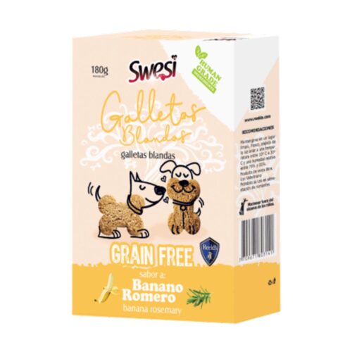 SWESI GALLETAS GRAIN FREE BANANO ROMERO PERROS 180GR