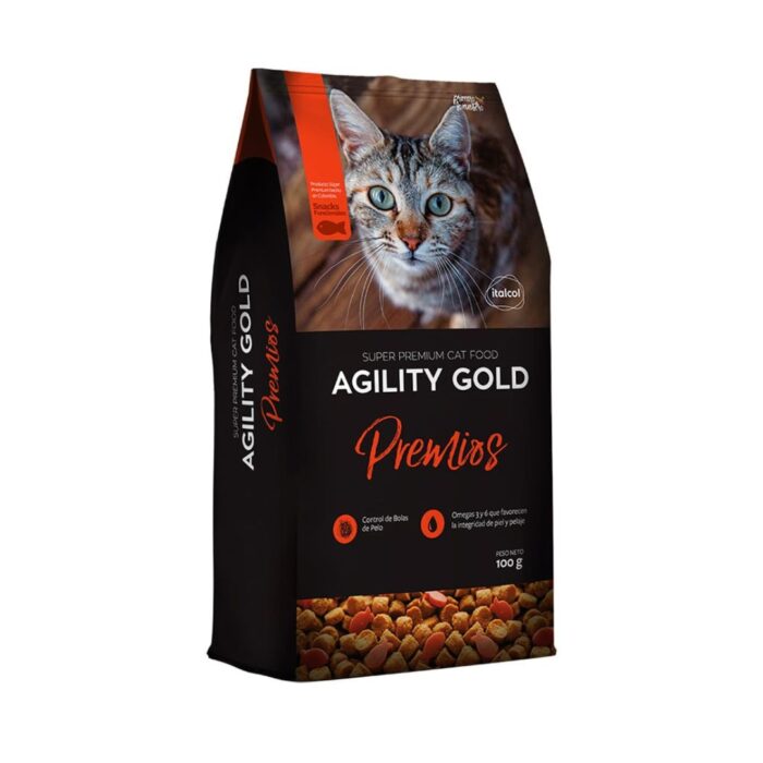AGILITY GOLD PREMIOS GATOS X100GR