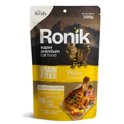 RONIK GRAIN FREE GATOS POLLO 200 GR