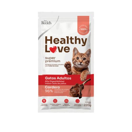 HEALTHY LOVE GATOS ADULTOS 220GR CORDERO
