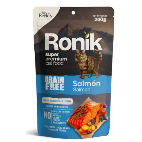 RONIK GRAIN FREE GATOS SALMON 200 GR