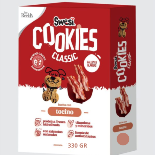 SWESI GALLETAS GRAIN FREE BLANDAS SABOR TOCINO PERROS 330GR